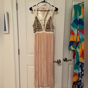 Free People Pink Sequin Maxi Dress Sz. 6